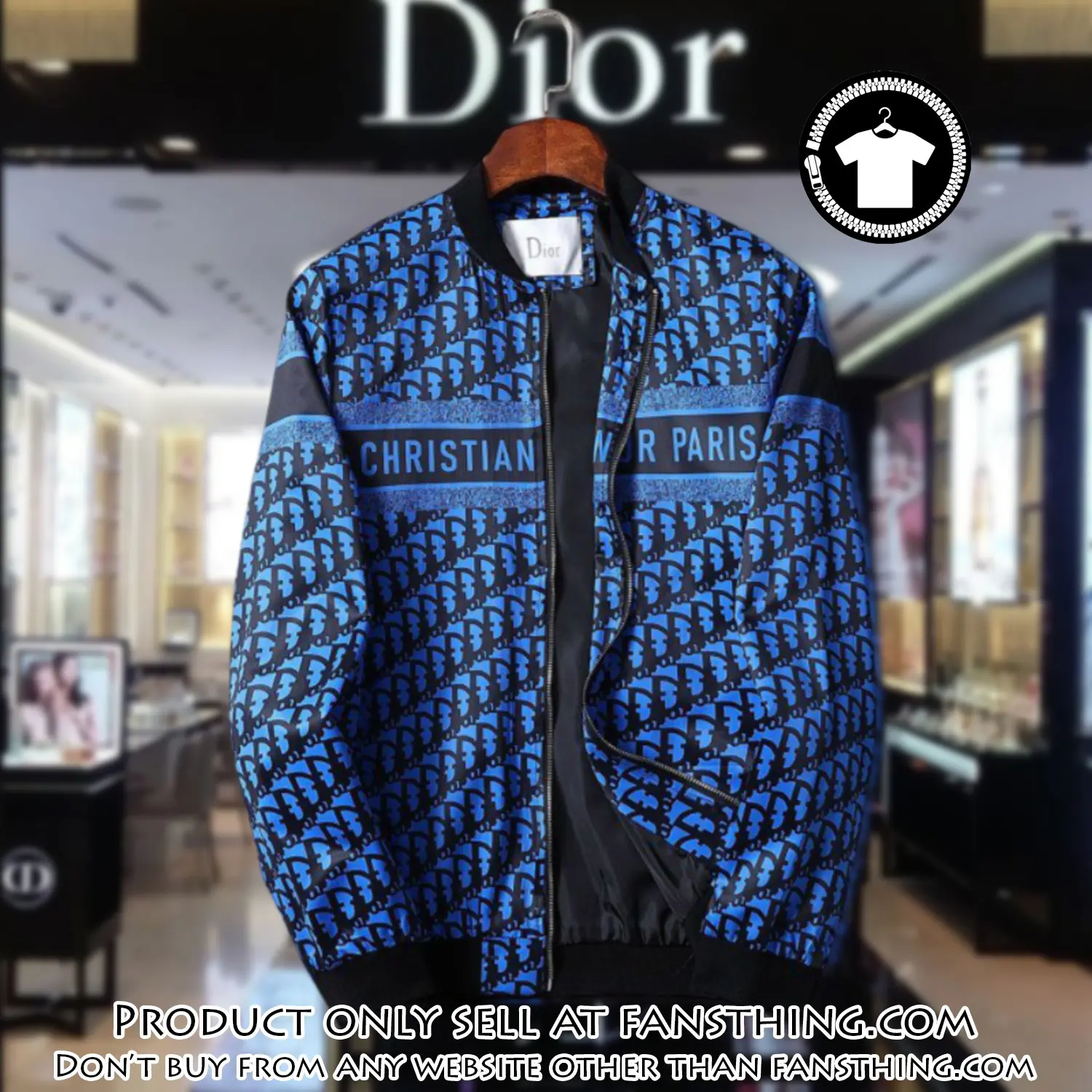 Dior luxury brand varsity zipper jacket vst1033 fst0651855